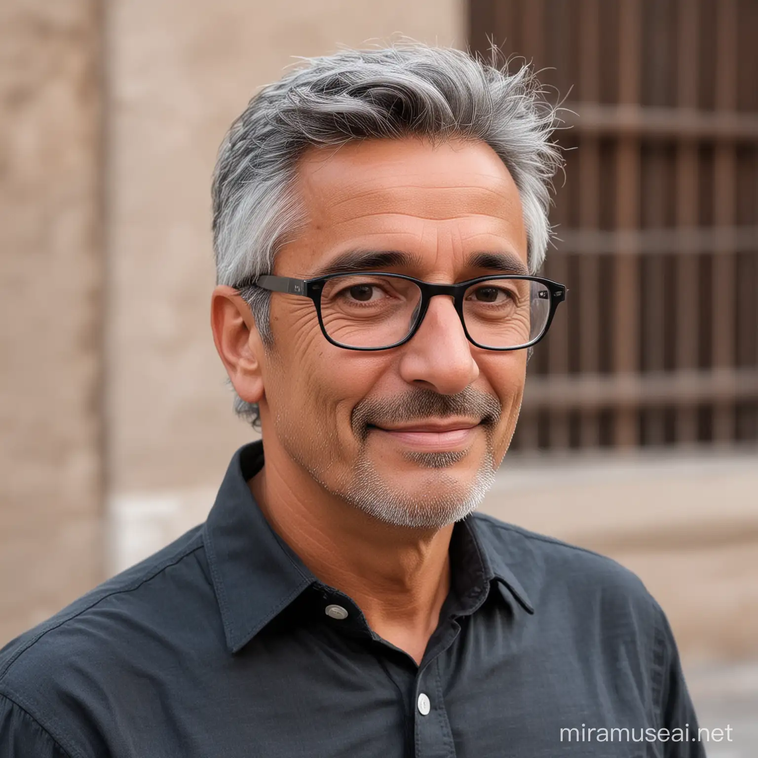 señor grande, 45 años, con lentes y canas, que siempre habla de historia, que vive en san miguel, es arquitecto