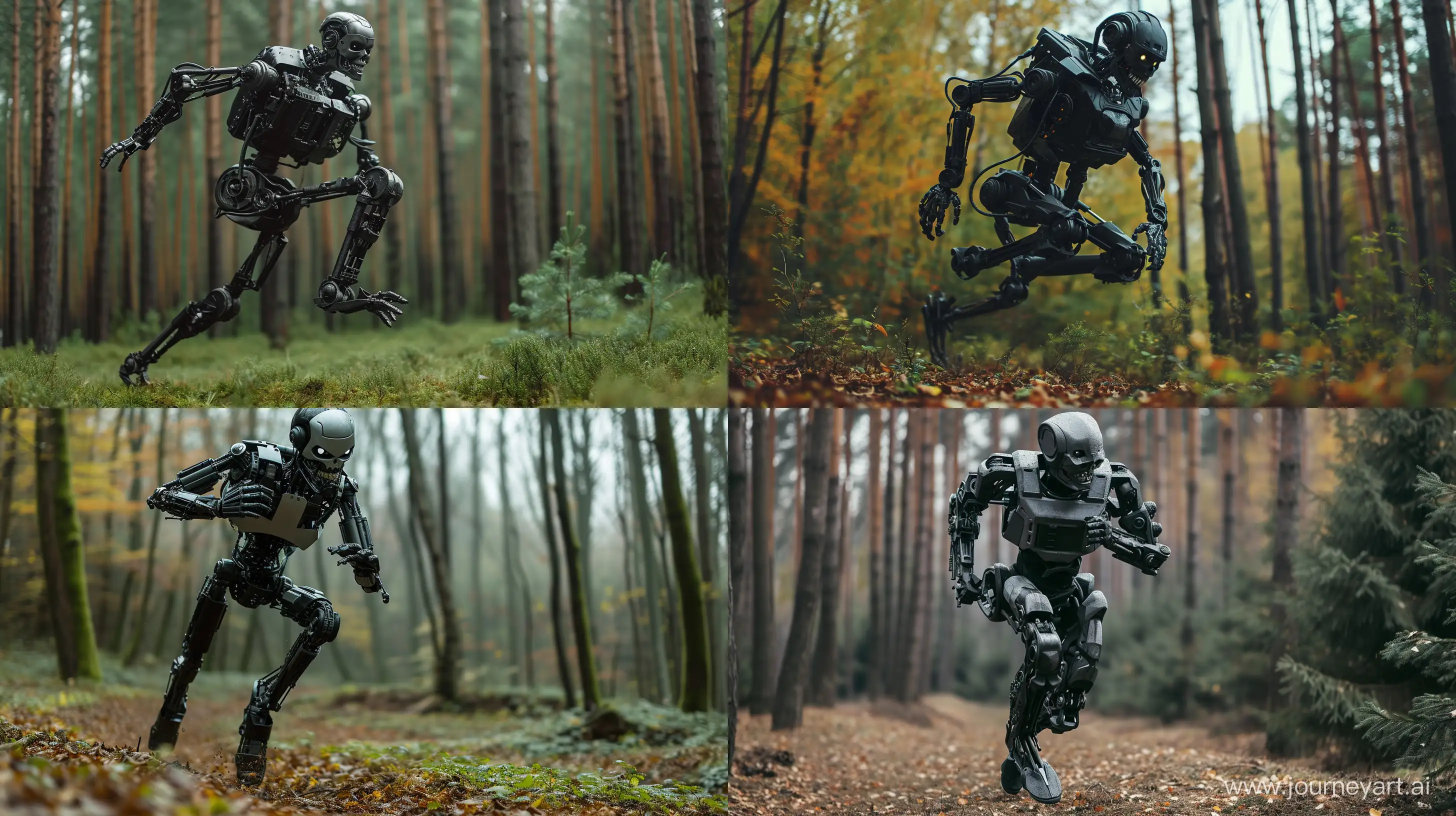 Eerie-Robot-Sprinting-Through-Enchanted-Forest