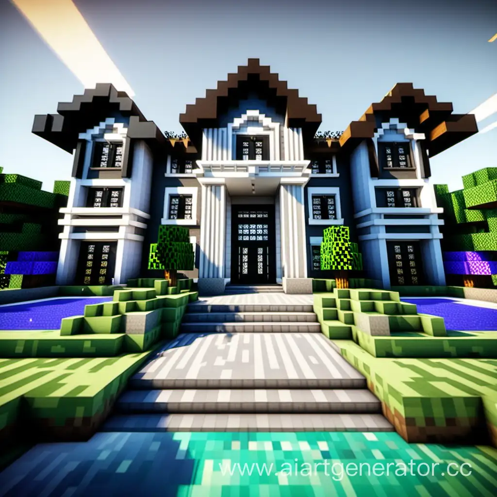 Luxurious-Minecraftstyle-Mansion-Entrance