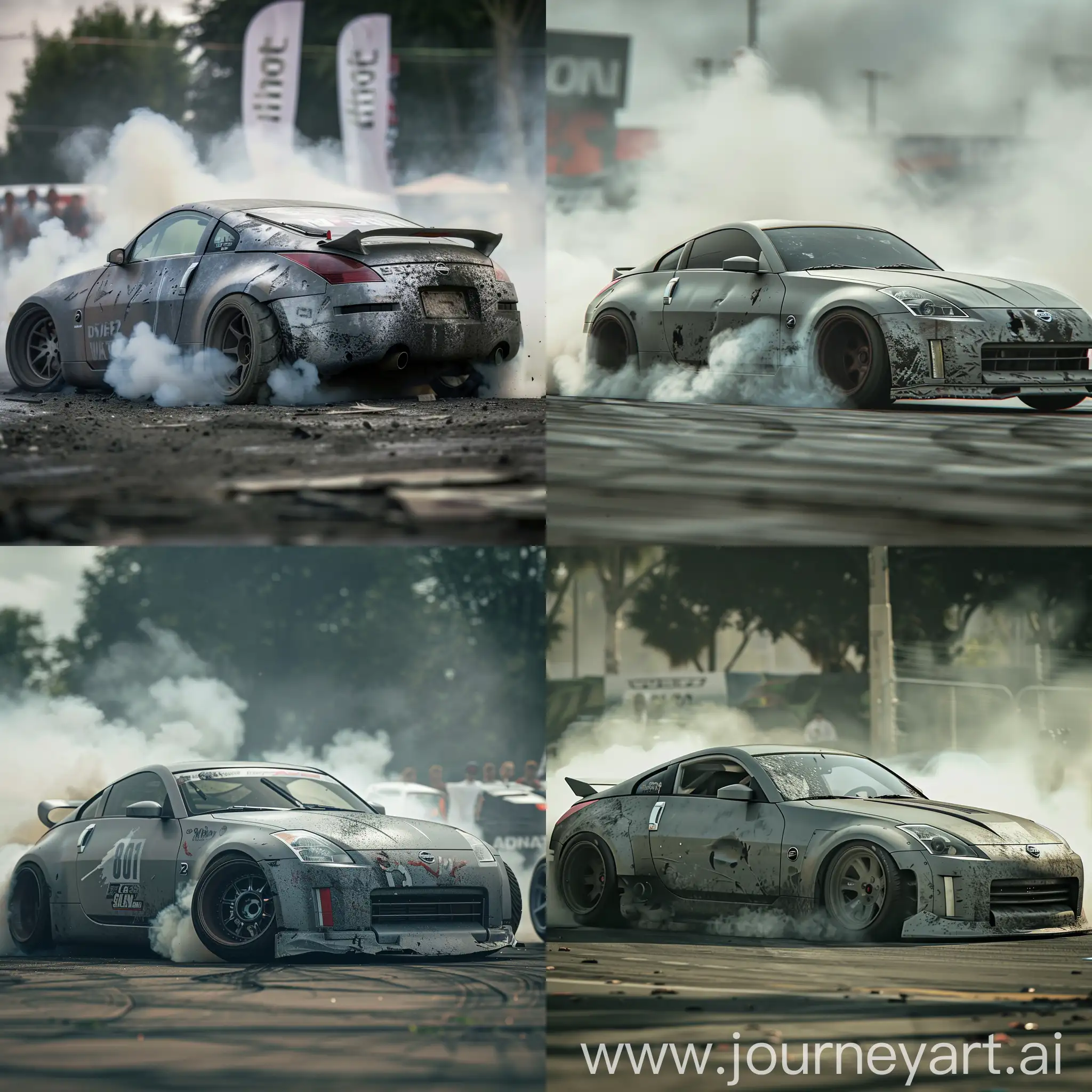 Dynamic-Demolition-Derby-Drift-Nissan-350z-2007-Beater-in-Gray