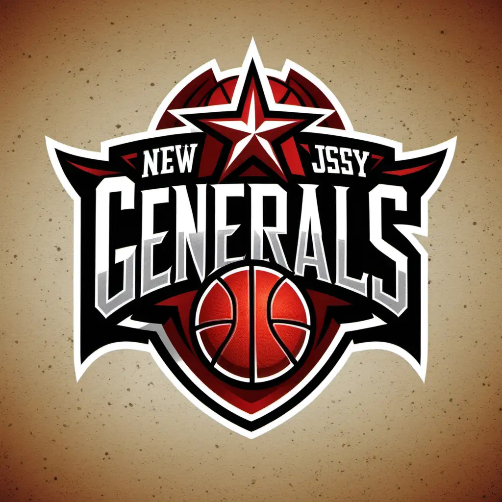 Dynamic Fusion Basketball and MilitaryInspired Logo for New Jersey Generals