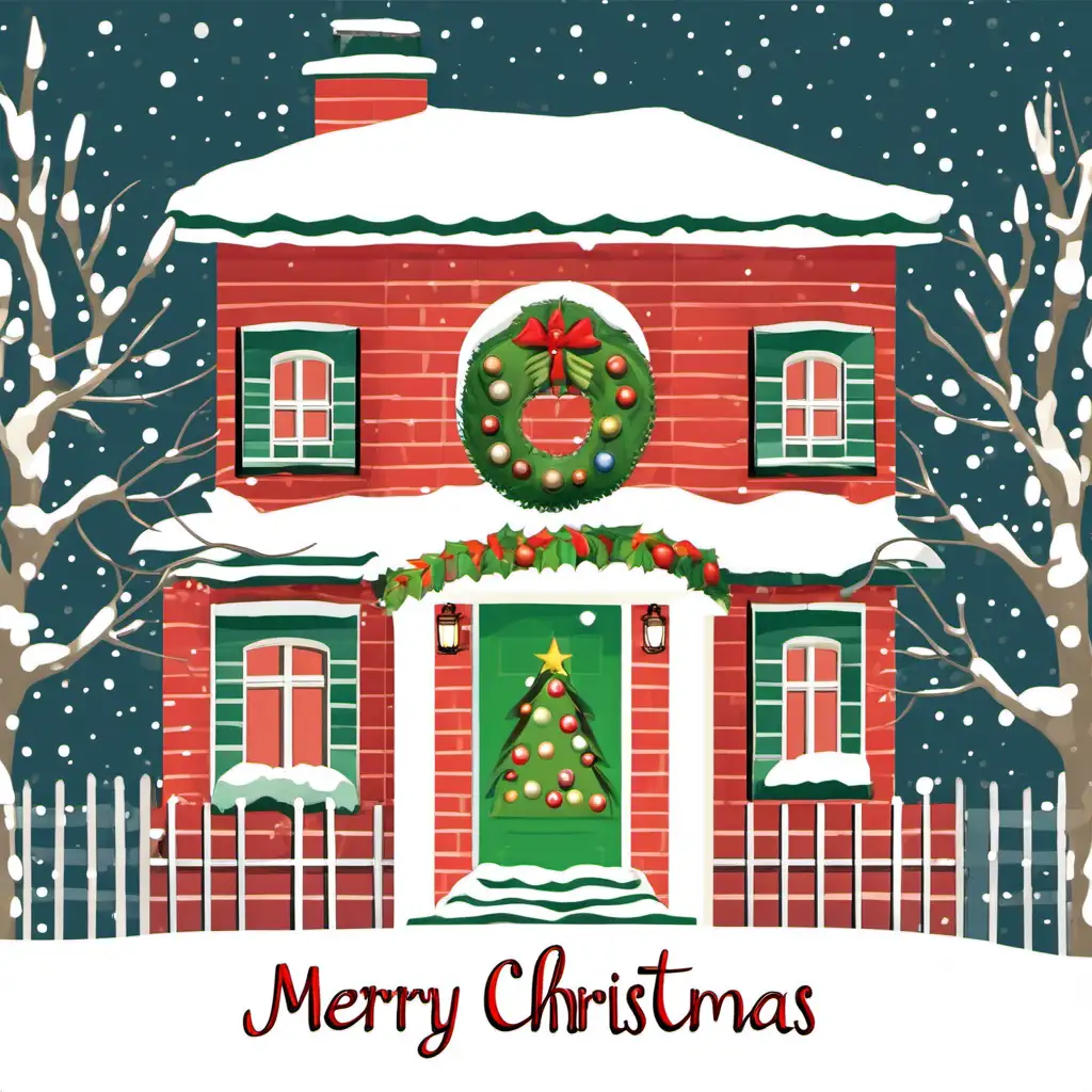 Create a Merry Christmas postcard meant for neighbours