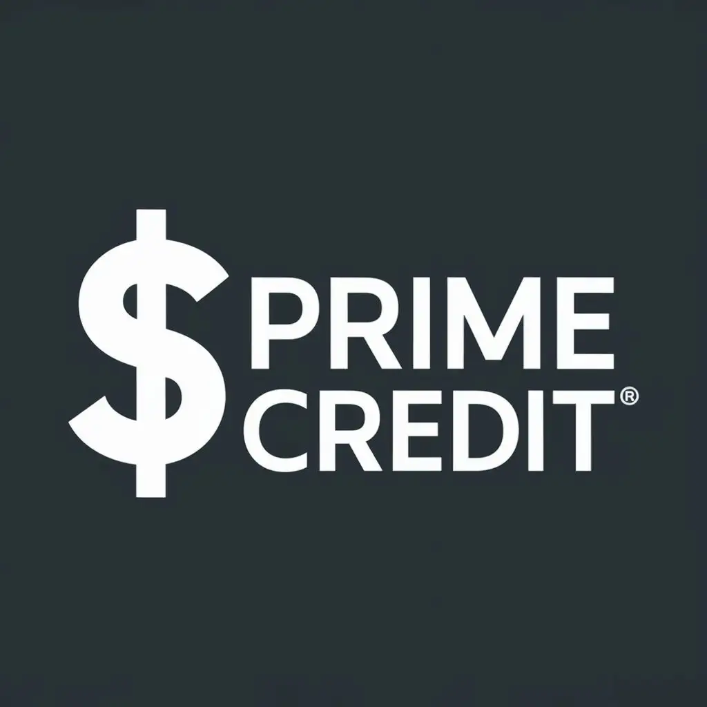 logo, dollar, with the text "Prime Credit", typography