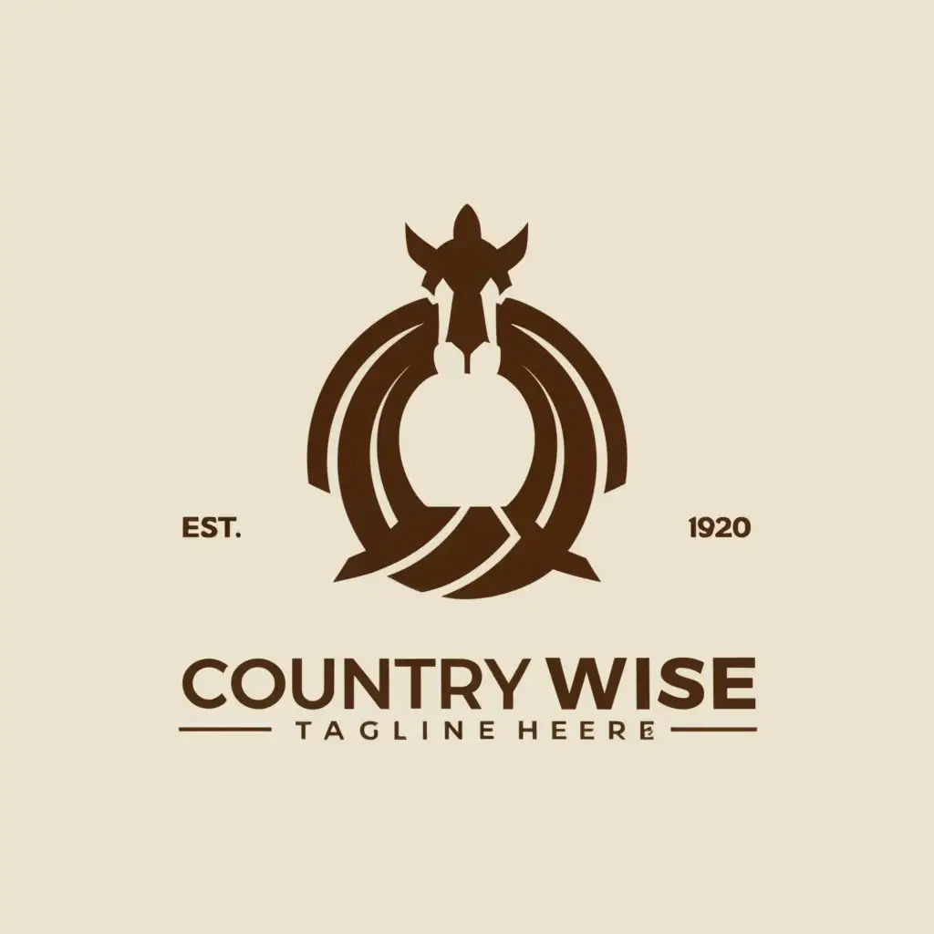 a logo design,with the text "country wise", main symbol:horse shoe or horse stable,Moderate,clear background