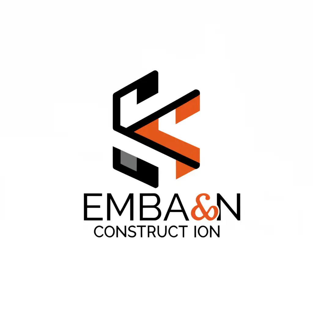 a logo design,with the text "Emban cindhe construction", main symbol:EC,Moderate,be used in Construction industry,clear background