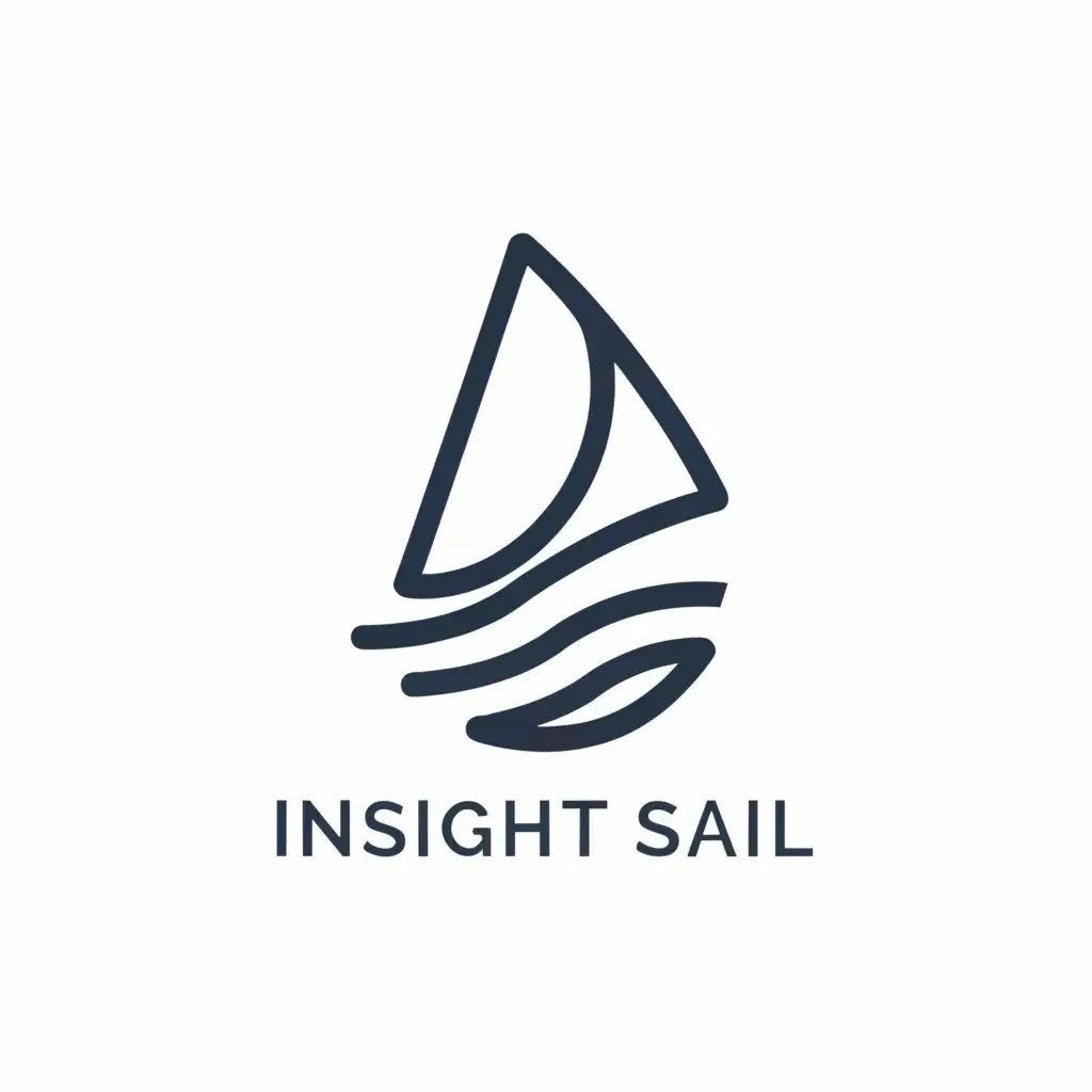 a logo design,with the text "Insight Sail", main symbol:boat, or waves,Moderate,clear background