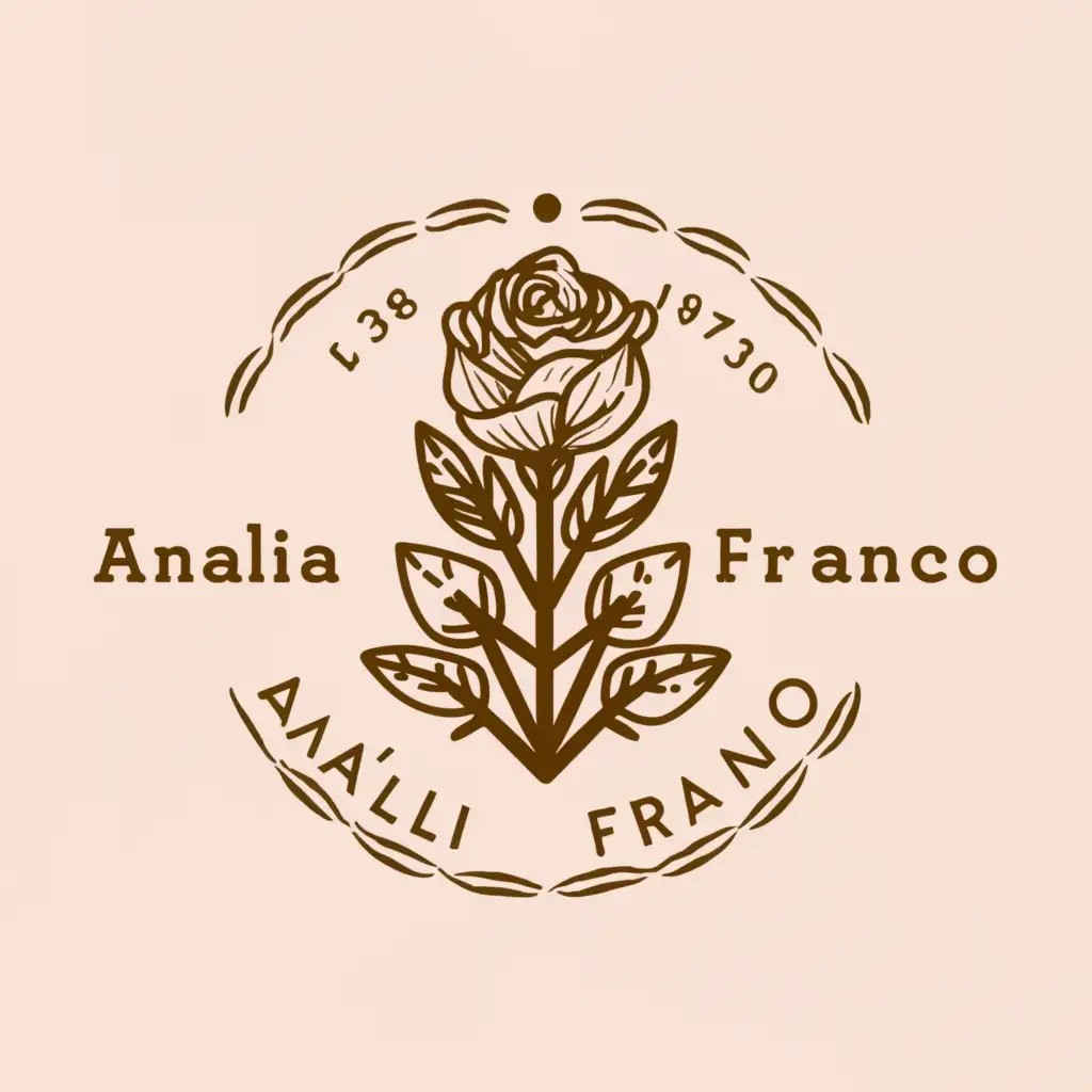 a logo design,with the text "Anália Franco", main symbol:Roses, Kindness, Peace, Flower,Moderate,be used in Religious industry,clear background