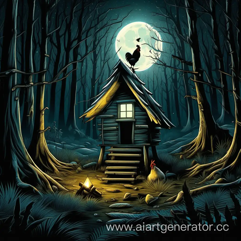 Enchanted-ChickenLegged-Hut-in-Moonlit-Forest