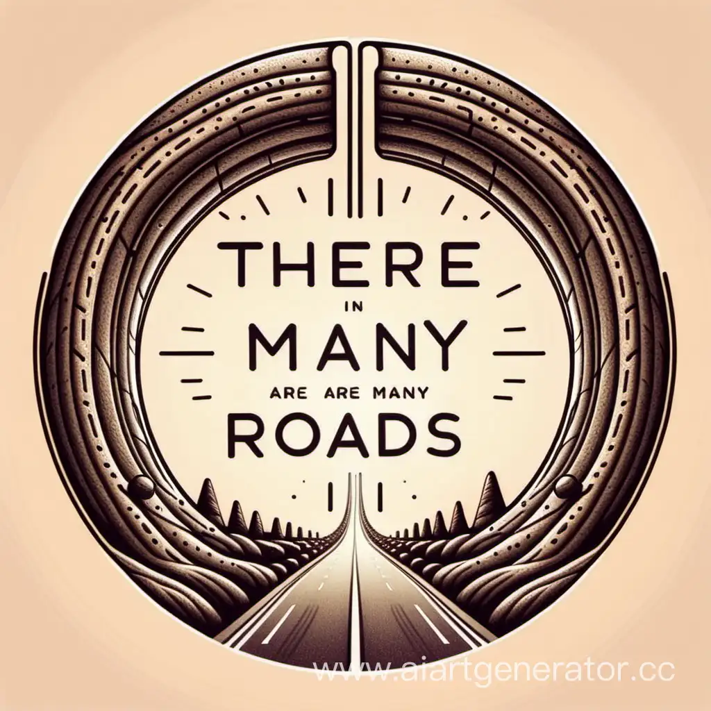 Логопит в стиле нейронки с надписью "Есть много дорог"