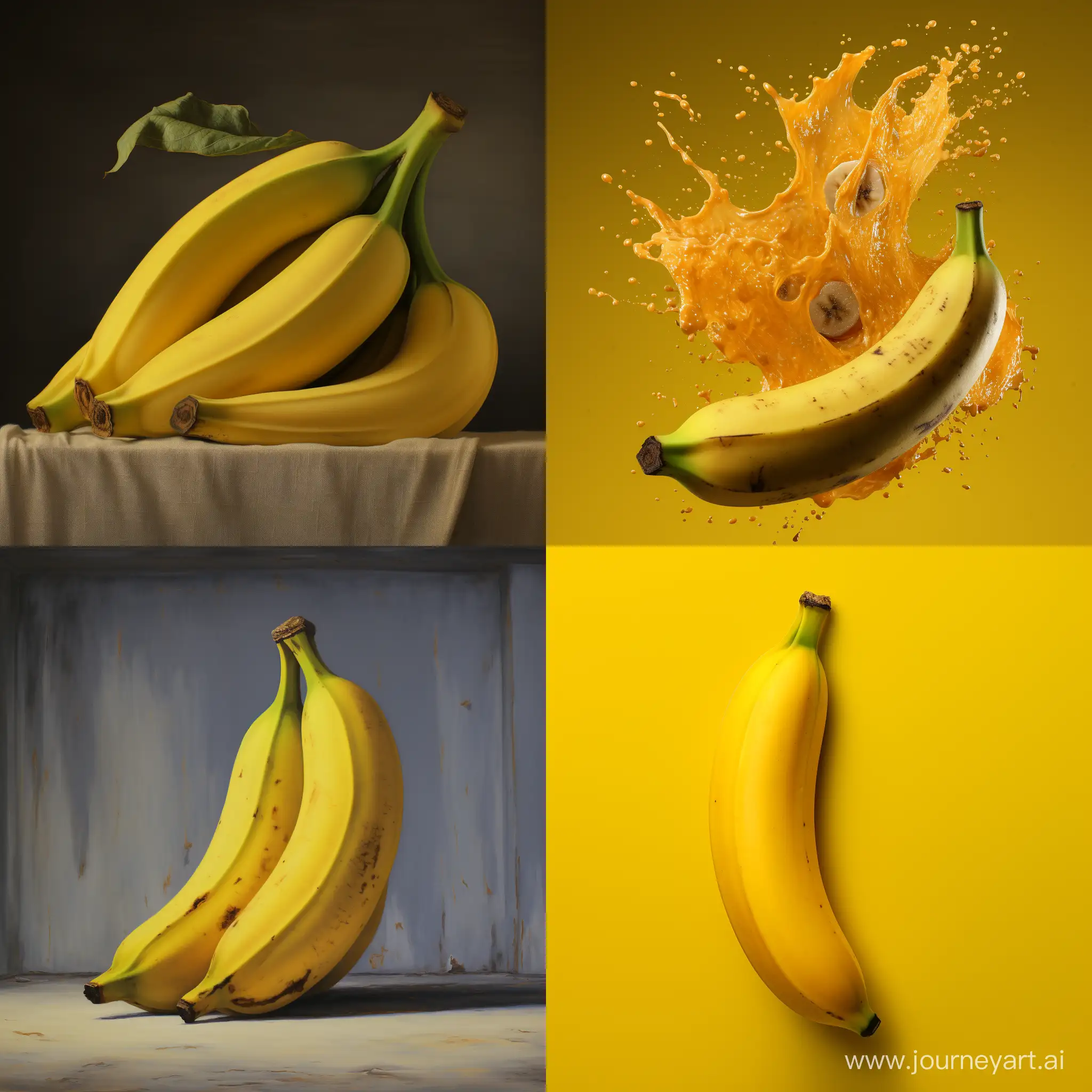 Vibrant-Banana-Artwork-A-Playful-Perspective-on-Yellow-Fruit