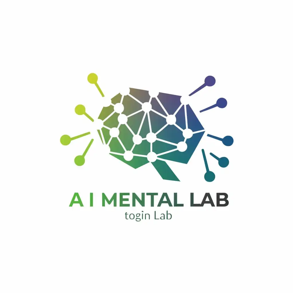 a logo design,with the text "AI mental lab", main symbol:Brain, Digital Wires,Minimalistic,be used in Technology industry,clear background