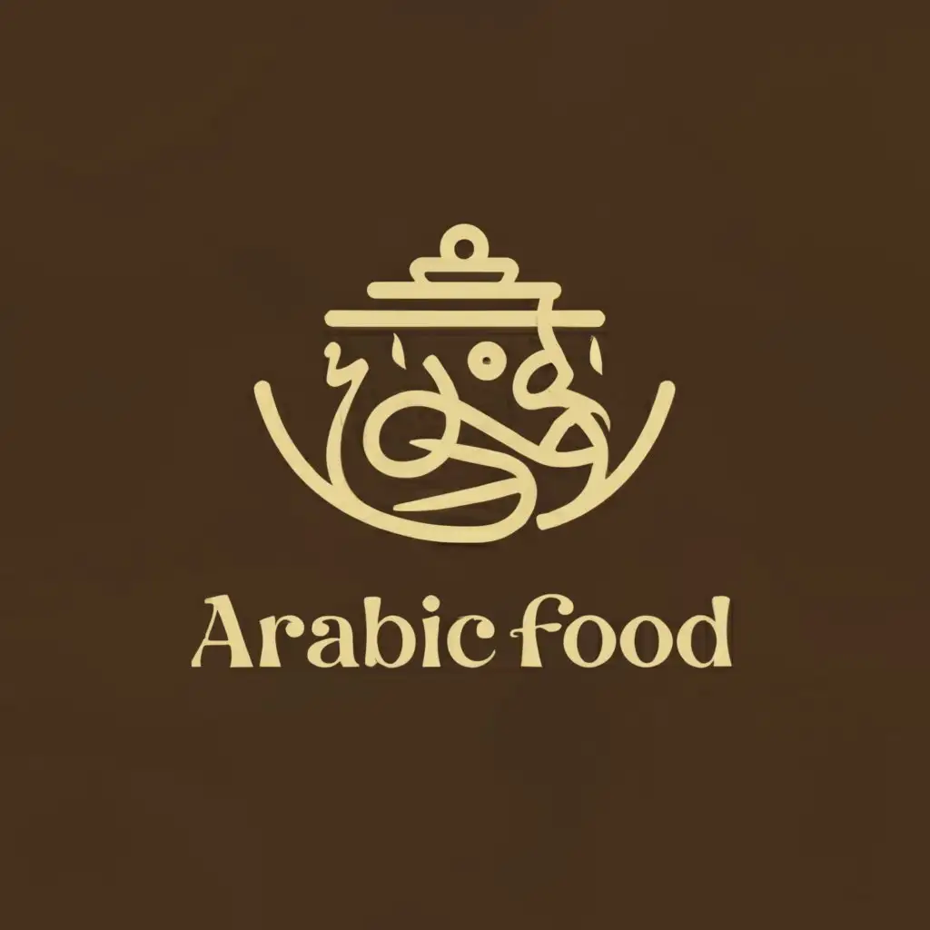 a logo design,with the text "arabic food", main symbol:logo for an Arabic food application that help the mother to know what to cook a dish for the day from ingredients they have at home,Moderate,clear background