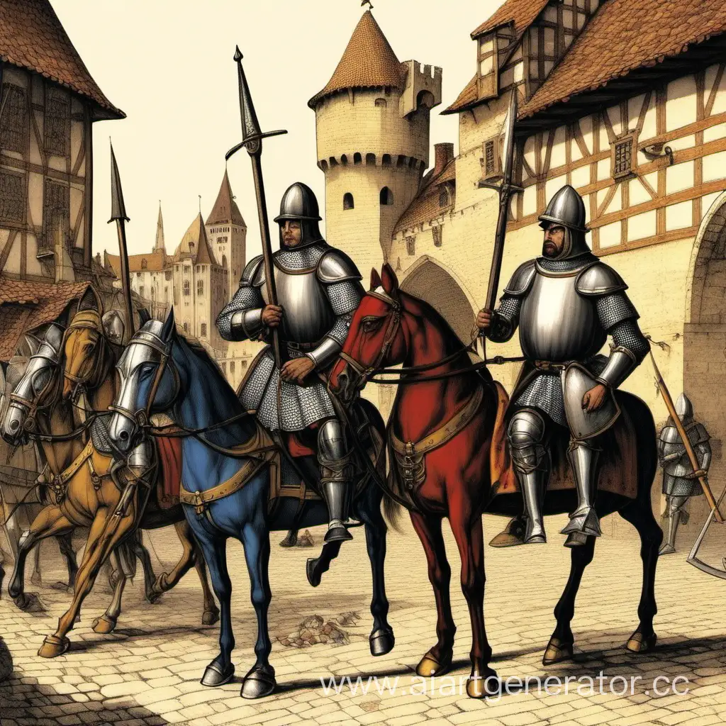 Middle-Ages-City-Guard-Patrolling-the-Streets