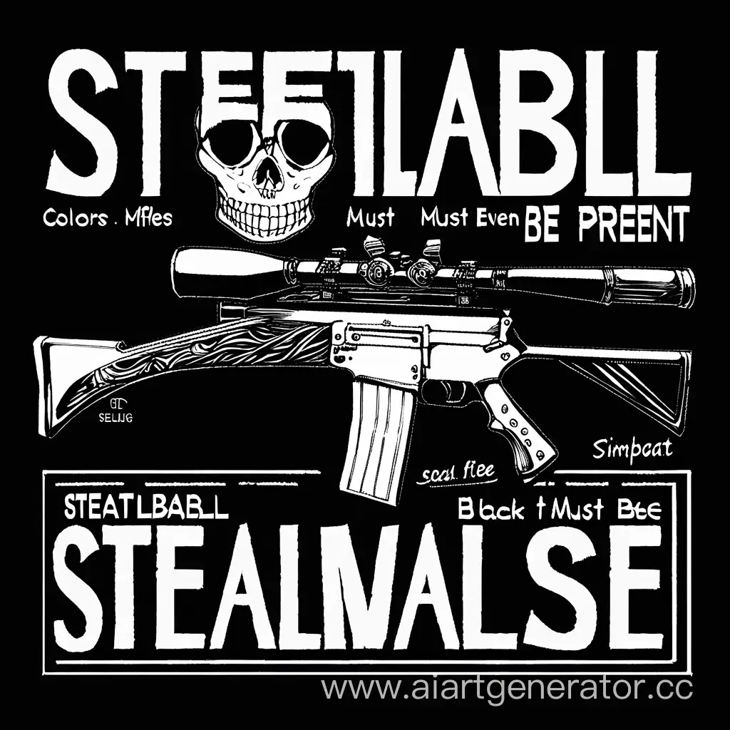 Stylish-Black-and-White-Weaponry-StealBals-Rifles-and-Skulls-Collection