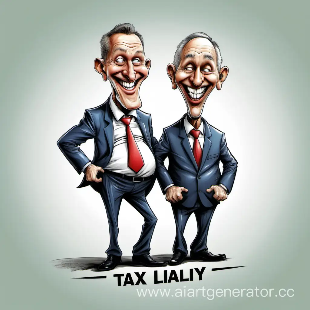 Humorous-Caricature-Joke-Illustration-with-Joint-Tax-Liability-Theme
