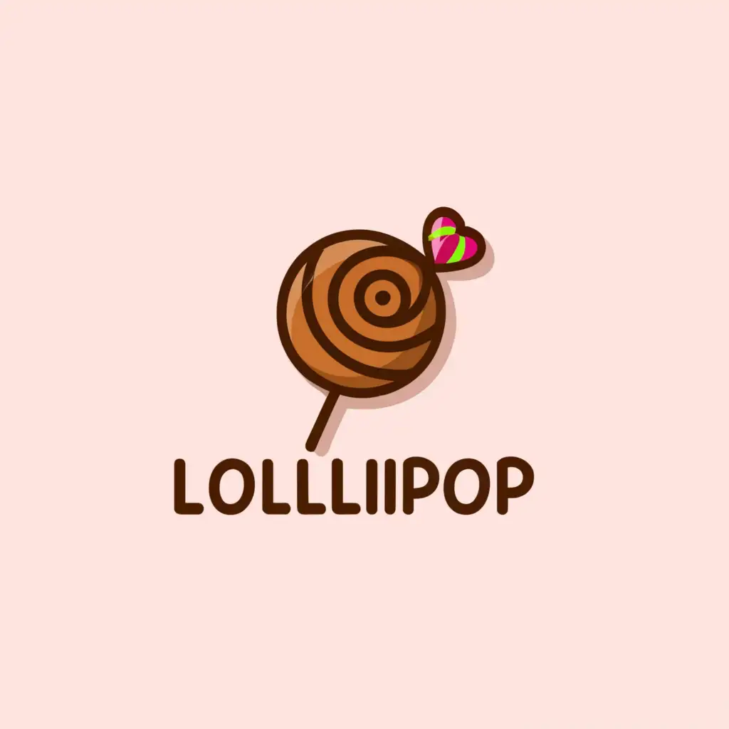a logo design,with the text "lollipop
", main symbol:Chocolate
Candy
 lollipop,Moderate,clear background