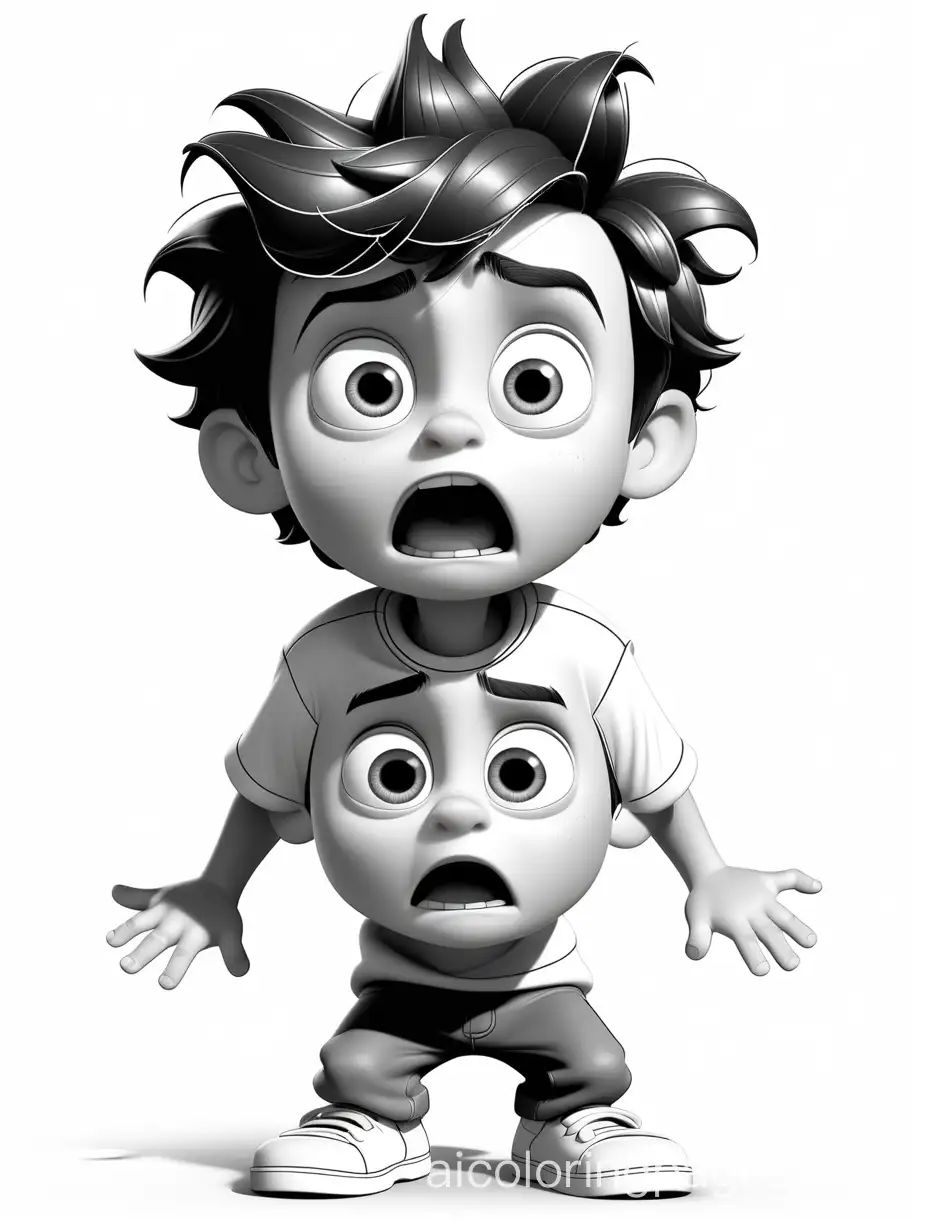 3D pIXAR AND DISNEY CHARACTER cute SMALL BOY SCARED FACE, FULL BODY COLOR

, Coloring Page, black and white, line art, white background, Simplicity, Ample White Space. The background of the coloring page is plain white to make it easy for young children to color within the lines. The outlines of all the subjects are easy to distinguish, making it simple for kids to color without too much difficulty, Coloring Page, black and white, line art, white background, Simplicity, Ample White Space. The background of the coloring page is plain white to make it easy for young children to color within the lines. The outlines of all the subjects are easy to distinguish, making it simple for kids to color without too much difficulty