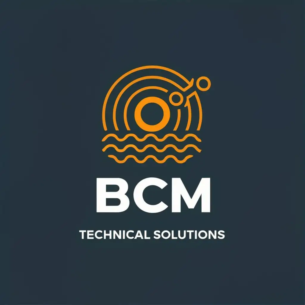 logo, Rising sun, with the text "BCM Technical Solutions", typography, be used in Technology industry