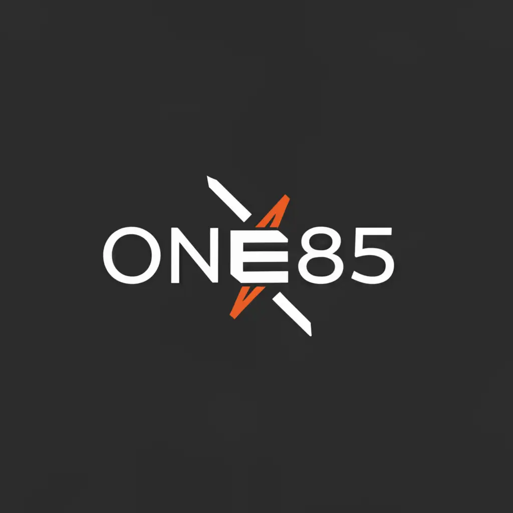 LOGO-Design-for-ONE85-Modern-Spear-Emblem-on-Clear-Background