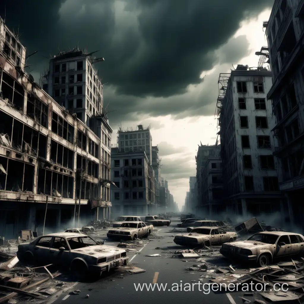 post apocalypse desrtoyed city