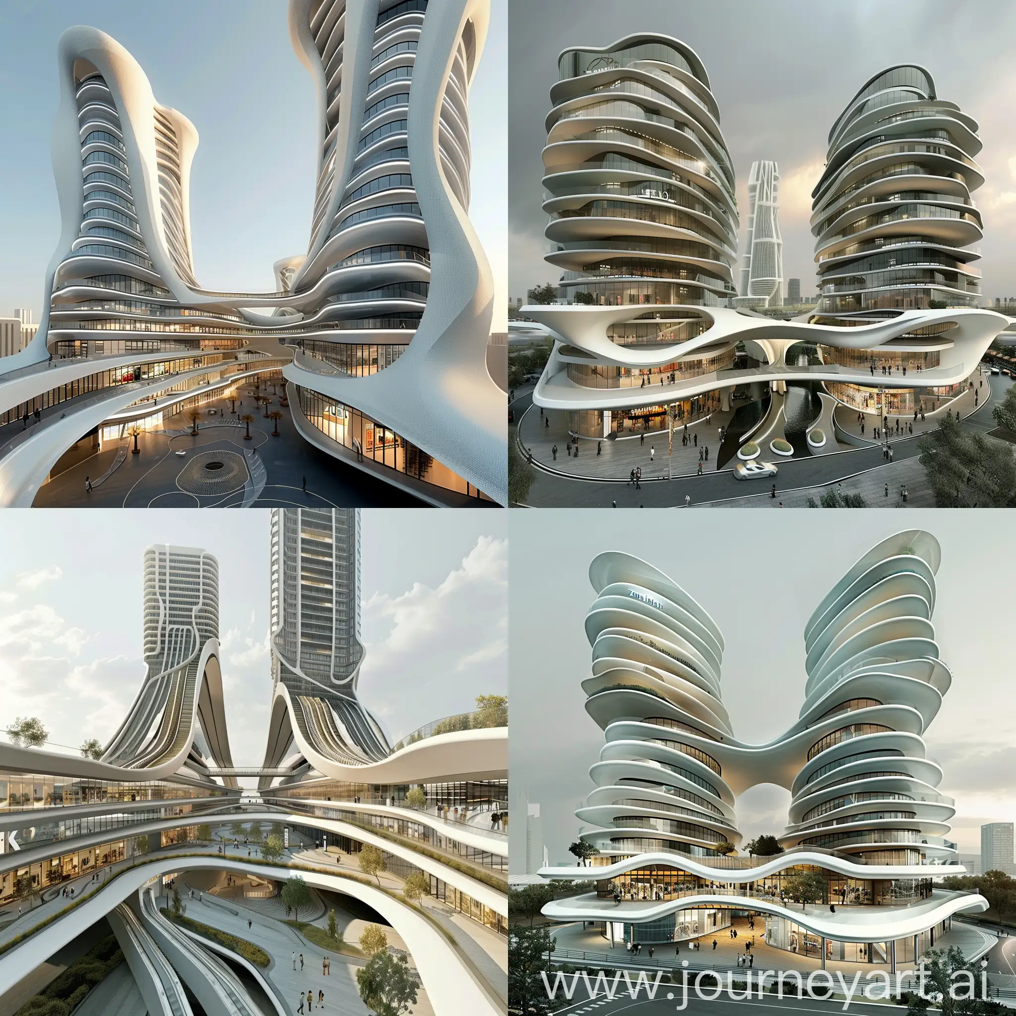 Modern-Hybrid-Shopping-Center-with-Zaha-Hadid-Inspired-Architecture