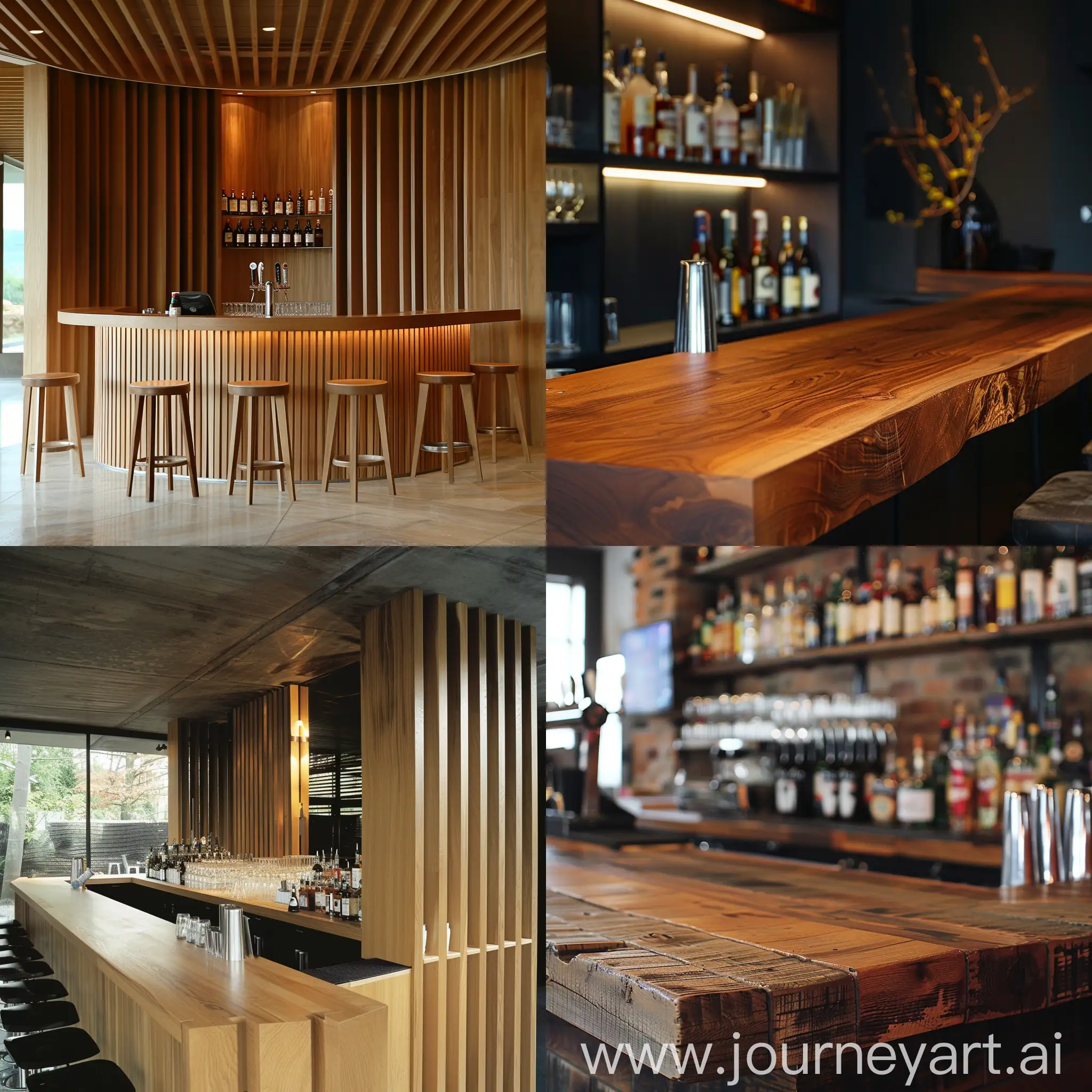 Rustic-Wooden-Bar-Counter-with-Vertical-Design