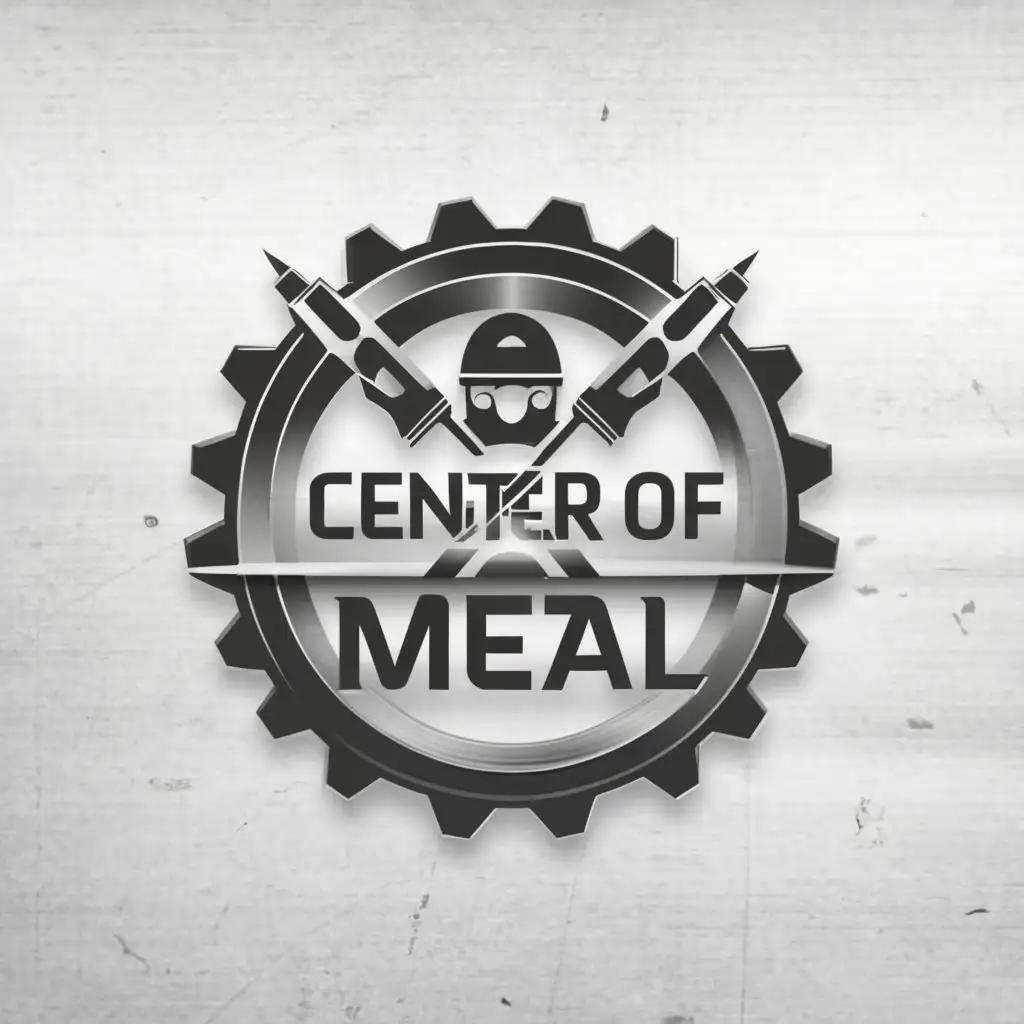 a logo design,with the text "Center of Metal", main symbol:metal
constructions
iron
welding
,Moderate,be used in Строительство industry,clear background