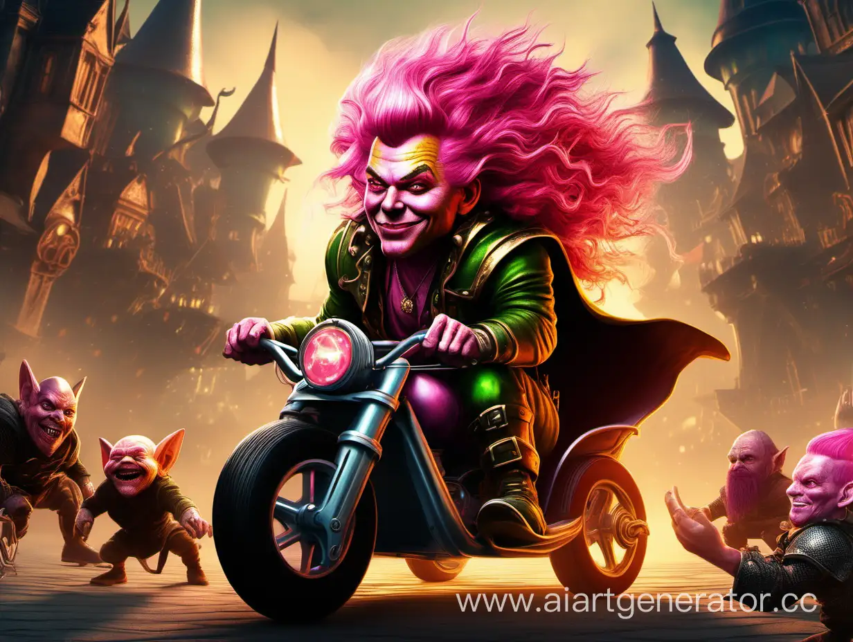 Lipton-the-PinkHaired-Super-Villain-Riding-a-Dwarf-Goblin-in-4K-Glory