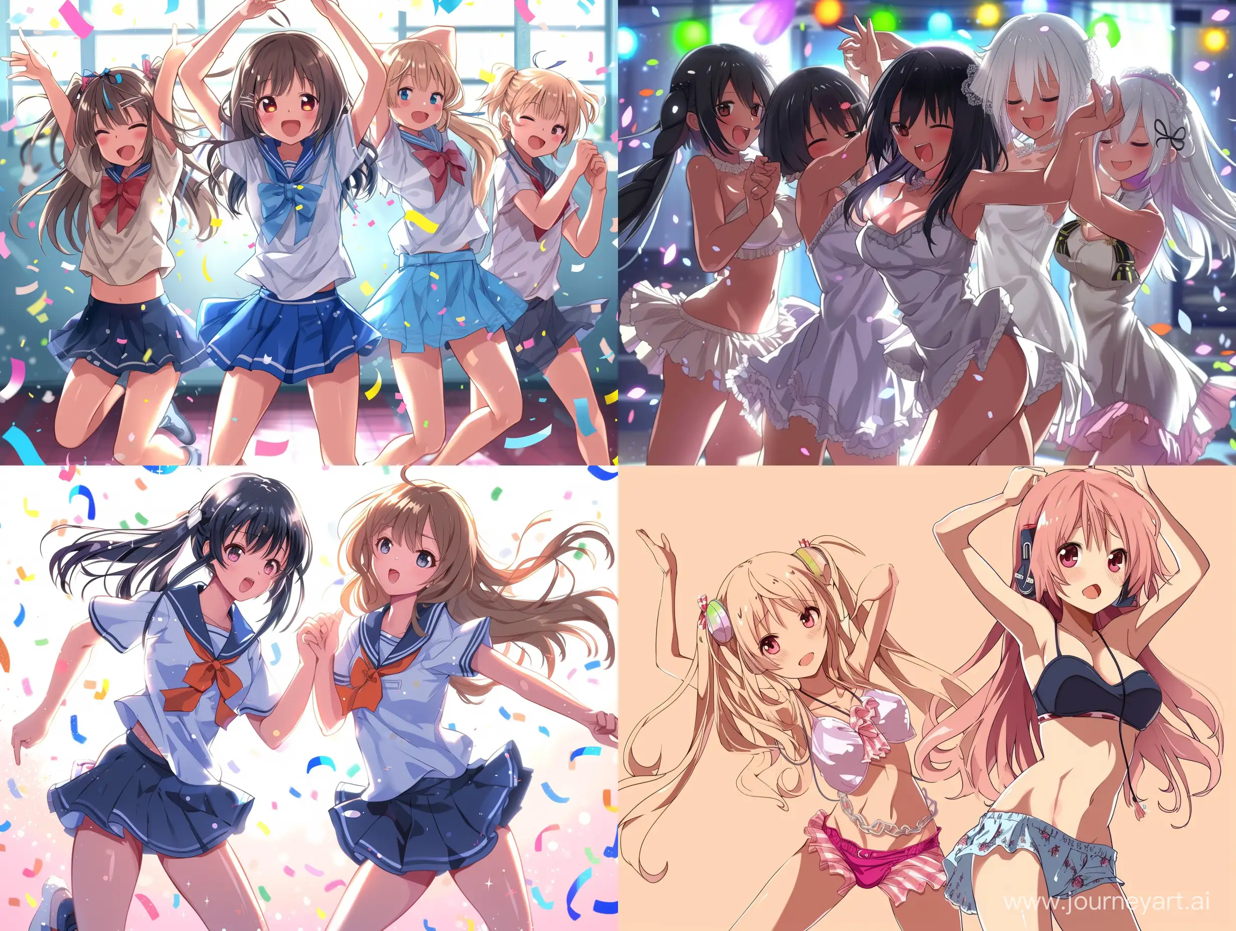 anime girls dance