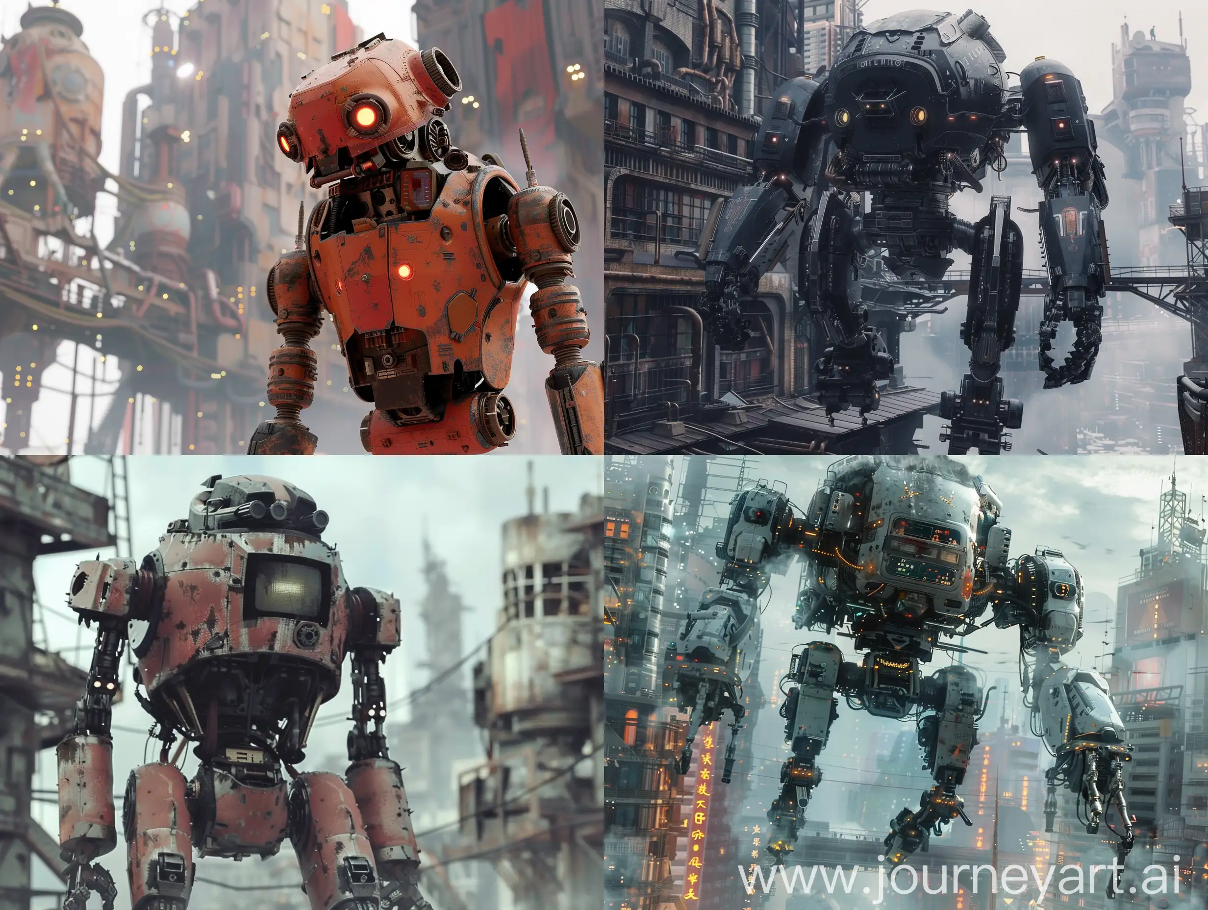 Cinematic-Futuristic-Steampunk-Robot-in-Dystopian-Mech-City
