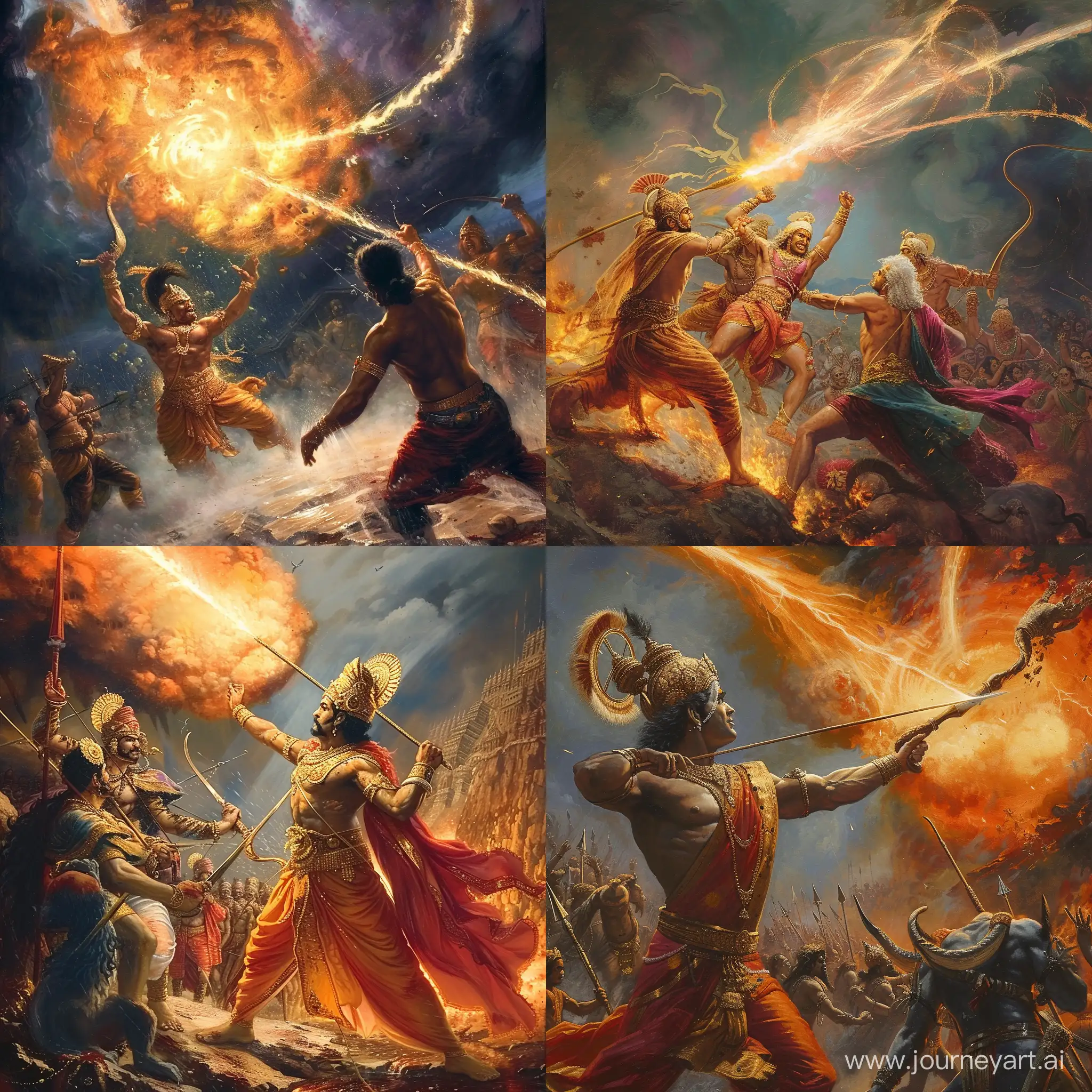 lord rama vs ravana last battle , brahamastra invoking