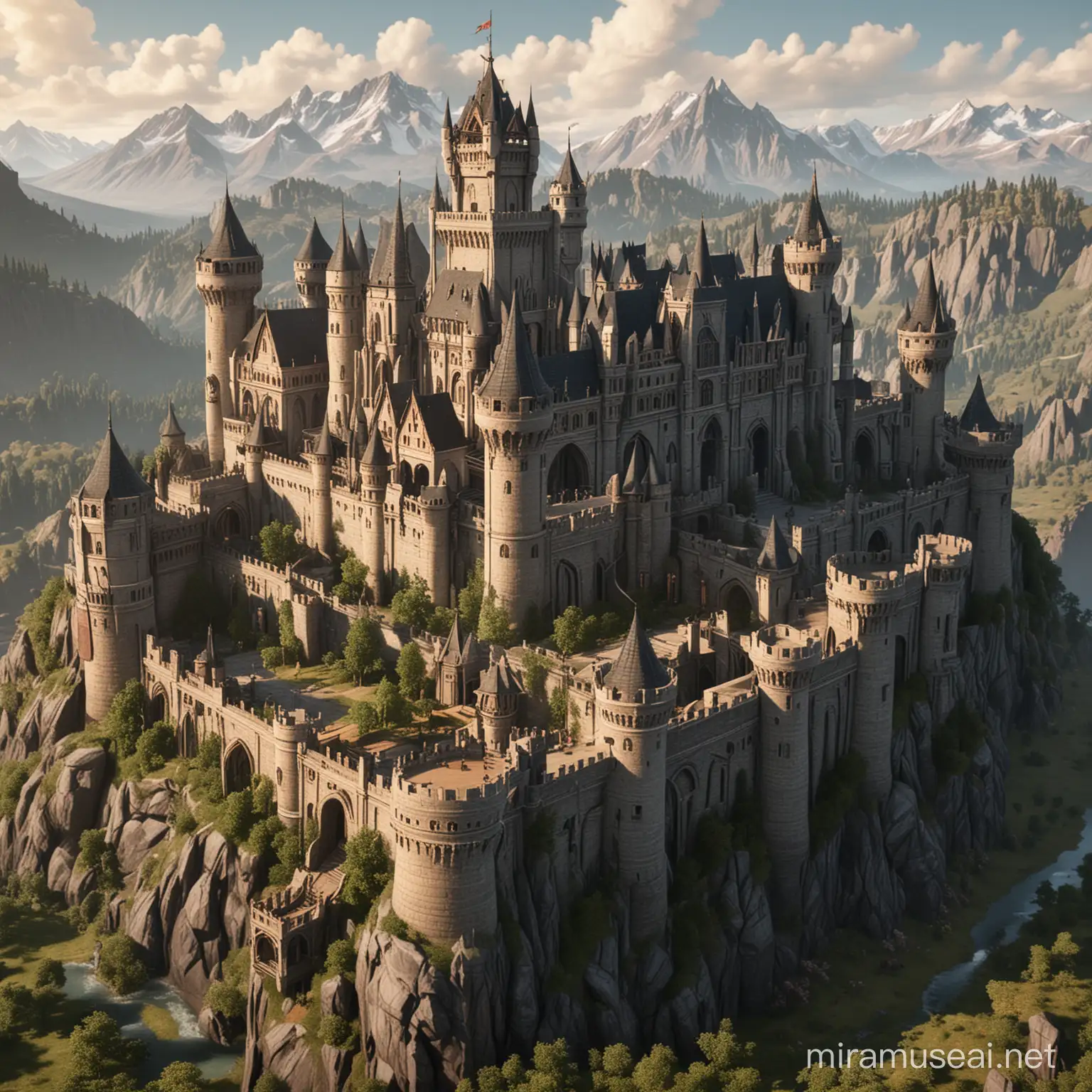 Generated an elven castle based on the dragon age videogames but set in a flourishing timeline. 