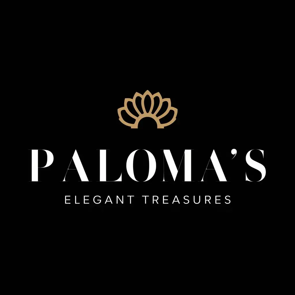 LOGO-Design-for-Palomas-Elegant-Treasures-Timeless-Typography-with-Jewelry-Elements