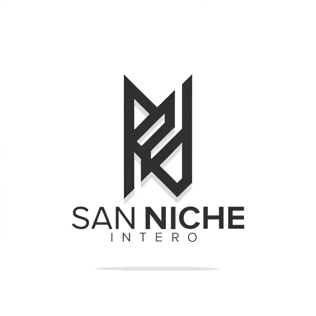 a logo design,with the text "San Niche Interior", main symbol:SNI,Minimalistic,be used in Construction industry,clear background