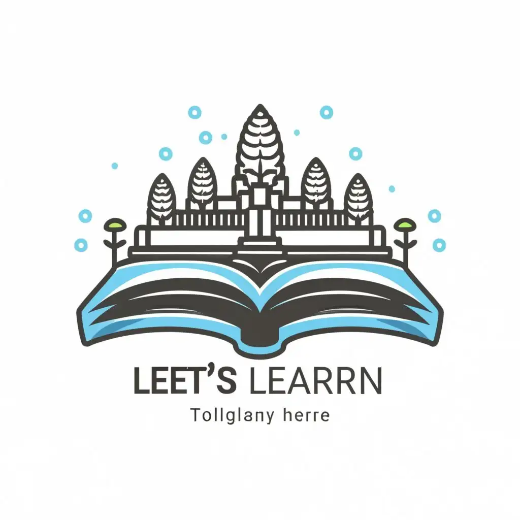 LOGO-Design-For-Lets-Learn-Angkor-Wat-Inspired-with-Typography-for-Education-Industry