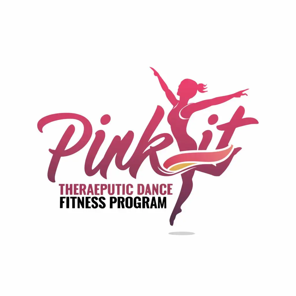 LOGO-Design-For-Pinkfit-Therapeutic-Dance-Fitness-Program-Vibrant-Pink-Typography-for-Dynamic-Sports-Fitness-Branding