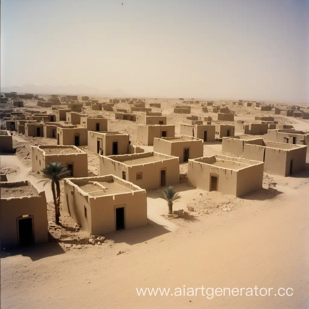 Vintage-Desert-Village-in-Southern-Saudi-Arabia-in-the-1970s