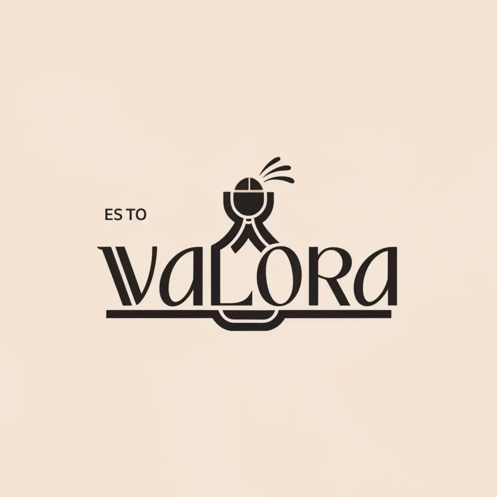 a logo design,with the text "Valora", main symbol:perfume,Minimalistic,be used in Beauty Spa industry,clear background