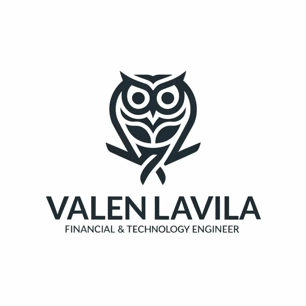 a logo design,with the text "Valen L. Avila
Financial & Technology Engineer", main symbol:Tree Owl,Moderate,be used in Finance industry,clear background