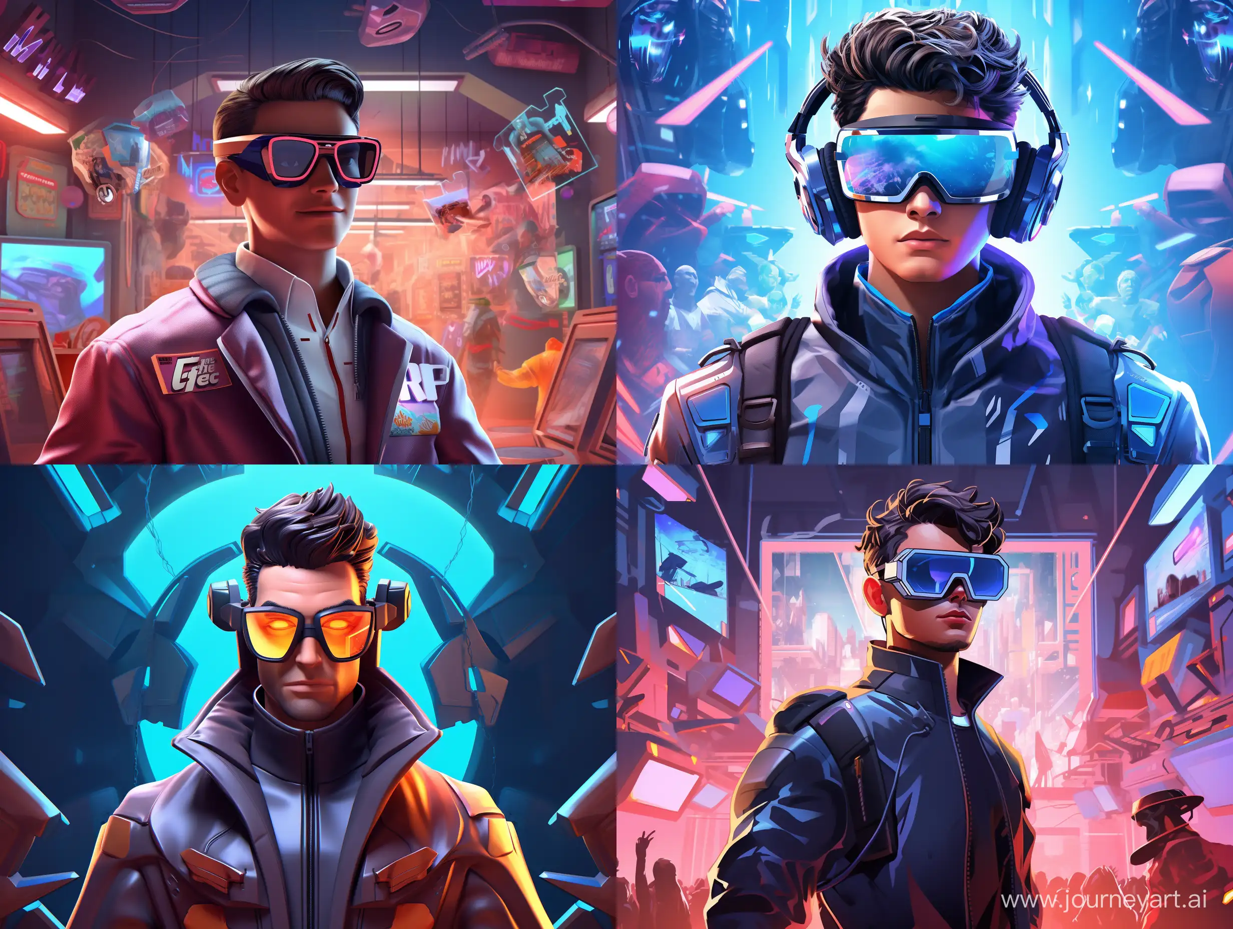 
Generate an profile picture (PFP) that complements the theme of the Twitter header. Capture a stylized representation of the workshop or high-tech environment depicted in the header, but focus on a different perspective or character. Emphasize the ray tracing character men aesthetic with unique characters wearing futuristic or technologically inspired attire, mirroring the sophistication of the workshop. Ensure coherence in style, color palette, and overall vibe between the Twitter header and the anime PFP, creating a visually harmonious and personalized combination for your social media profile. arstation 