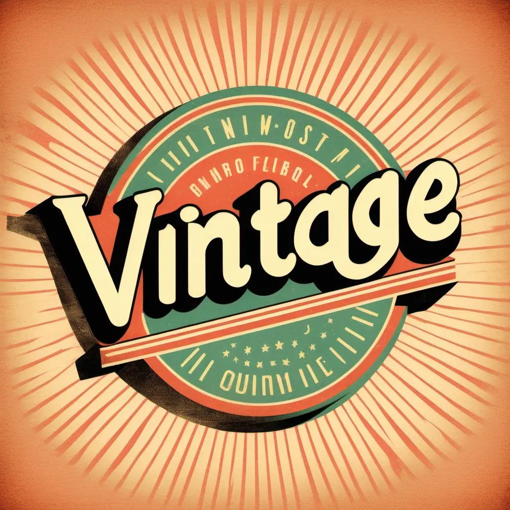 vintage vibe with retro-inspired designs, using colors and fonts reminiscent of past decades