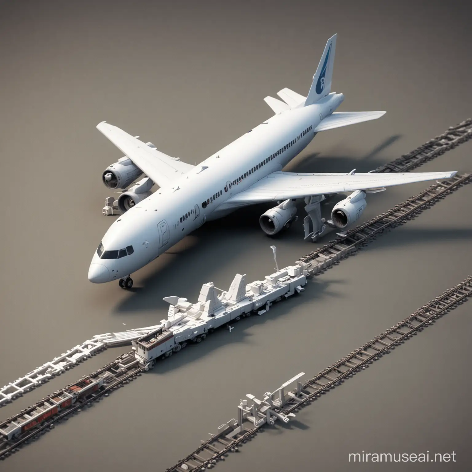 plane and train in 3D