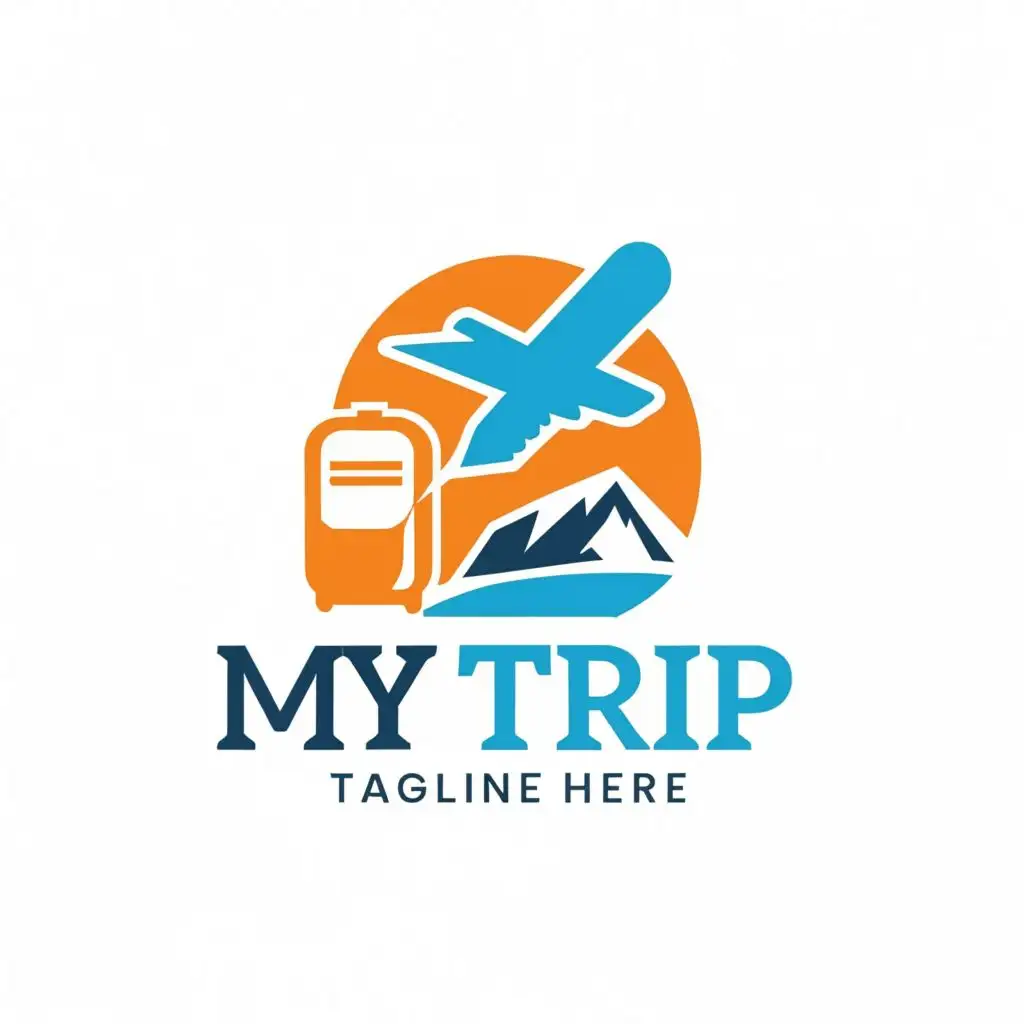 a logo design,with the text "My Trip", main symbol:Travel & Tourism & Fly,Moderate,be used in Travel industry,clear background