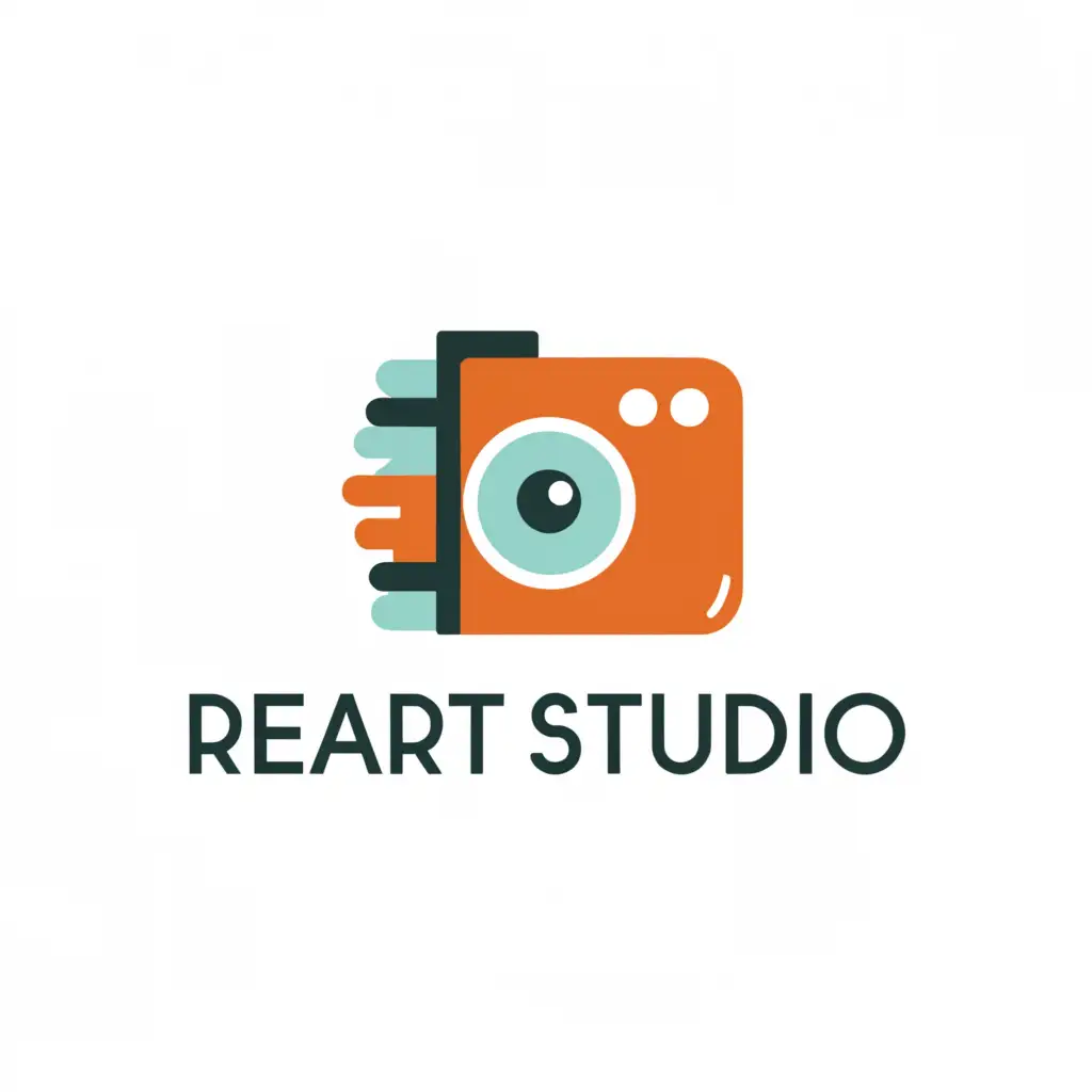 LOGO-Design-For-Reart-Studio-Playful-Text-with-Photographer-and-Videographer-Theme