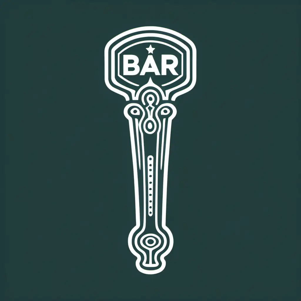 Bar Tap Handle Outline Sketch