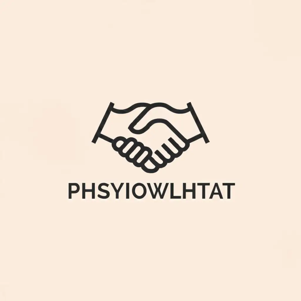 a logo design,with the text "physiowohltat", main symbol:2 hands shaking,Moderate,be used in Medical Dental industry,clear background