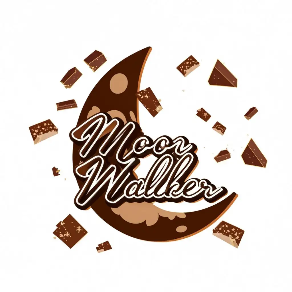 logo, moon chocolate, with the text "Moon Walker", typography, be used in Restaurant industry