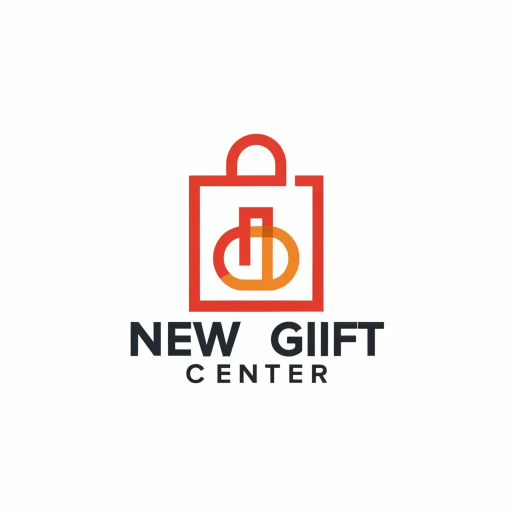 LOGO-Design-For-NEW-Gift-Center-Modern-Shopping-Bag-Concept-on-Clear-Background