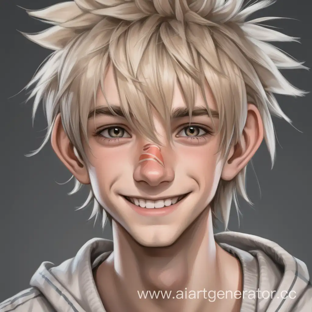 Cheerful-17YearOld-with-Disheveled-Blondish-Hair-and-Scars-Sporting-a-Perpetual-Smile