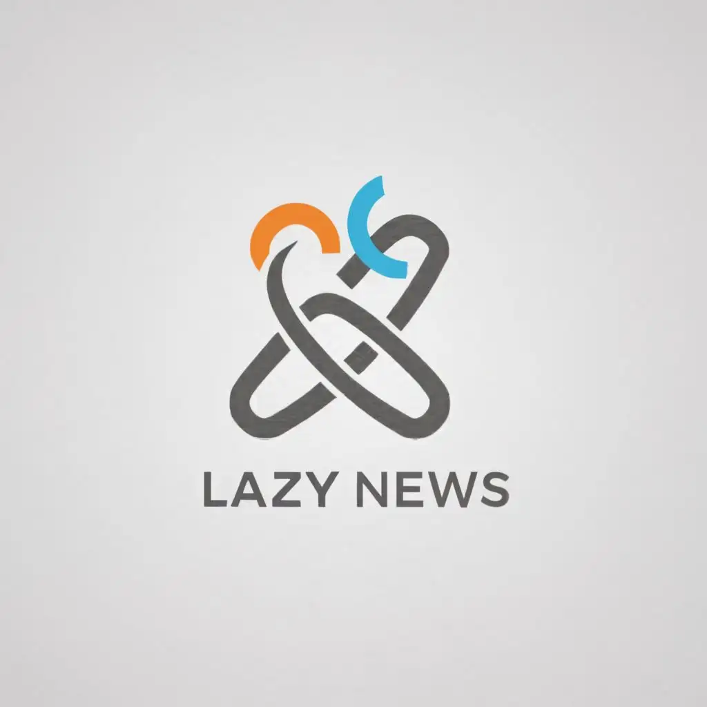 Design a logo for "Lazy News," an entertainment news platform. Incorporate the initials Camera into a visually appealing symbol. Ensure the design is modern, playful, and suitable for a clear background.